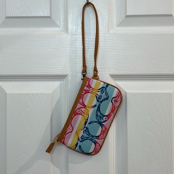 MONOGRAM “C” multicolor wristlet // colorful stripes // zipper closure - Picture 13 of 15